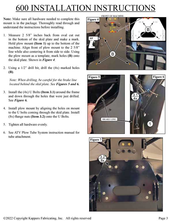 Arctic Cat 700 Alterra TRV 4x4 ATV - KFI Plow Mount 106410
