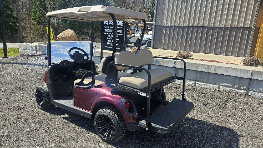Electric EZGO RXV Golf Cart - Burgundy *SOLD*