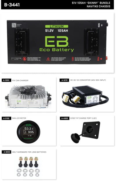 ECO Lithium Battery 51.2V 105Ah "Skinny"