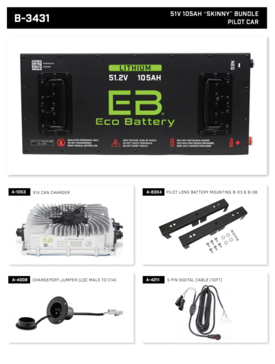 ECO Lithium Battery 51.2V 105Ah "Skinny"