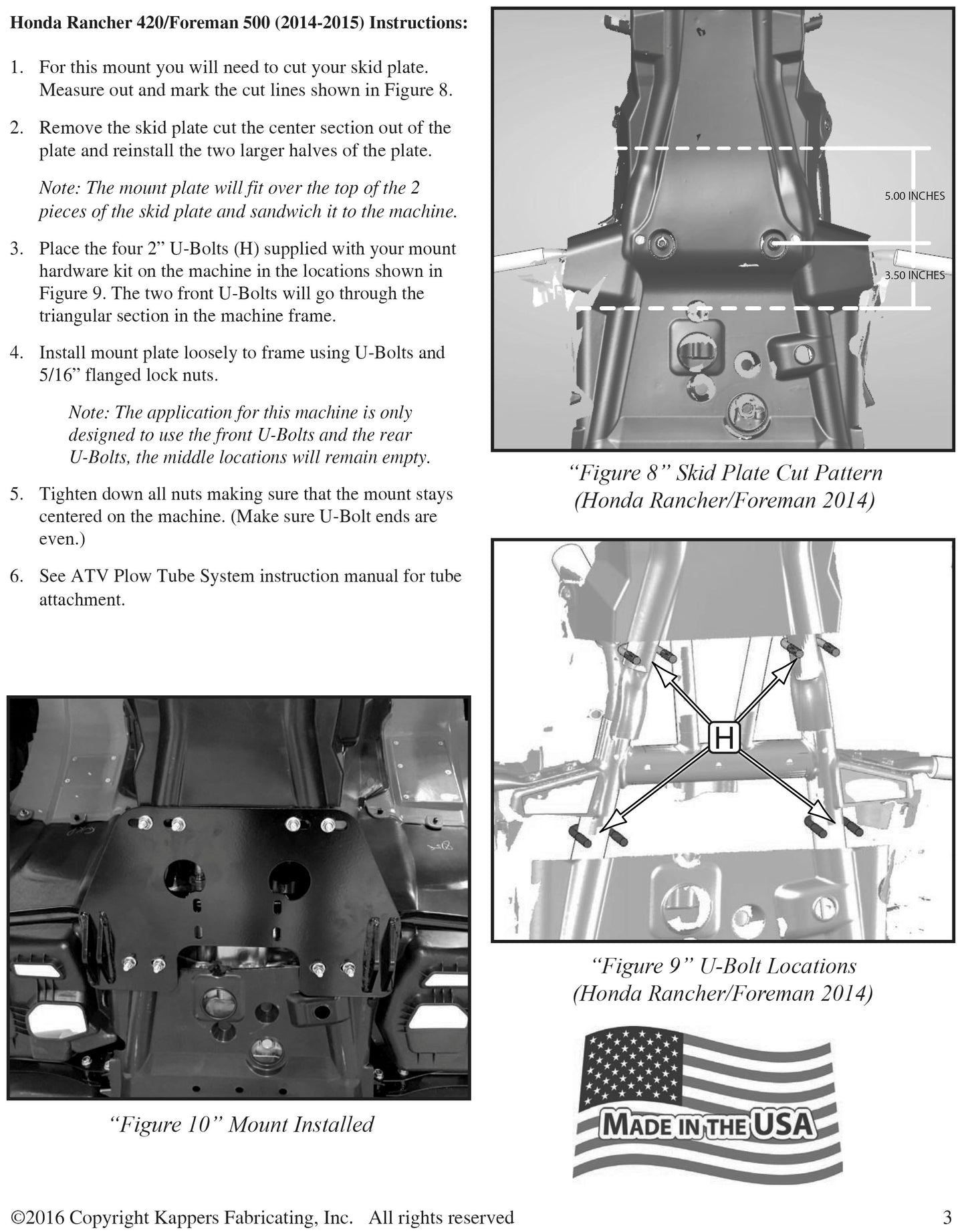 KFI PLOW MOUNT KIT 105045