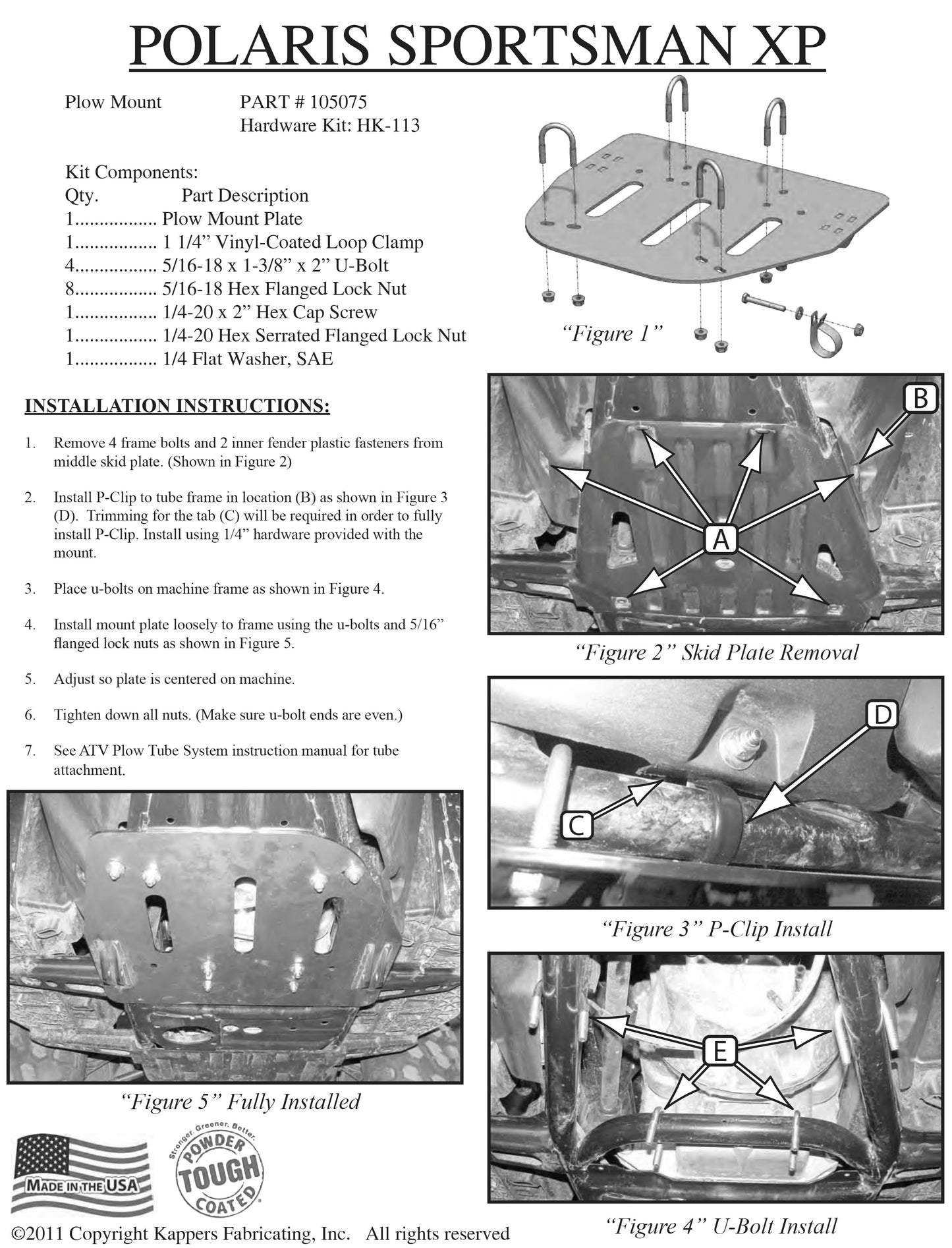 KFI PLOW MOUNT KIT 105075