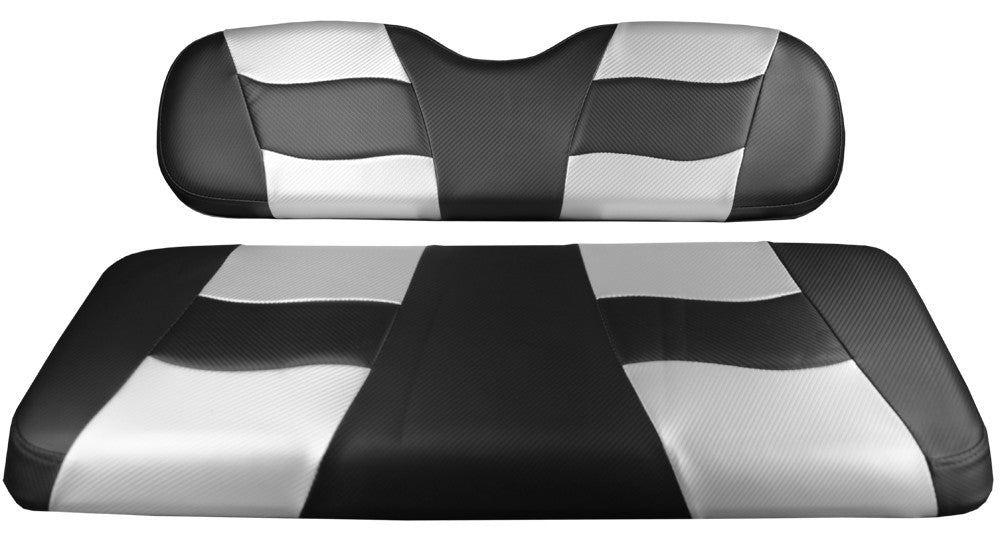 BLK CARB/SILV CARB RIPTIDE TWO-TONE REAR SEAT CUSHION SET