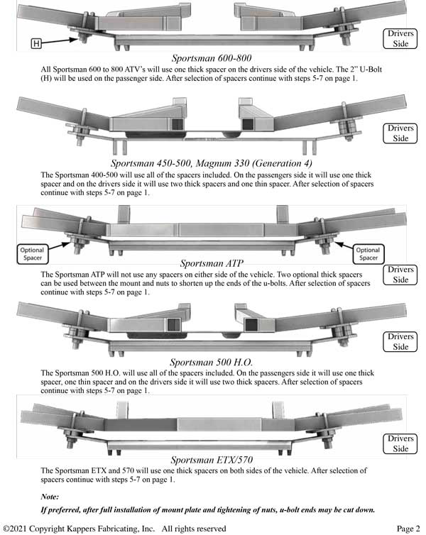 Polaris 800 Sportsman - 2005-2014 ATV KFI Plow Mount 106020