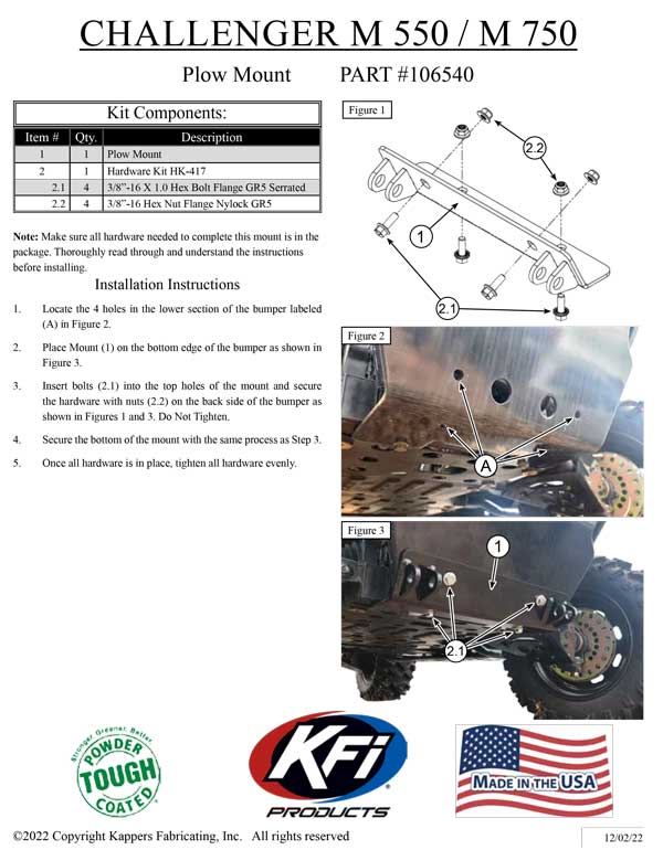 CUB CADET Challenger M550 / M750 EPS - All Years