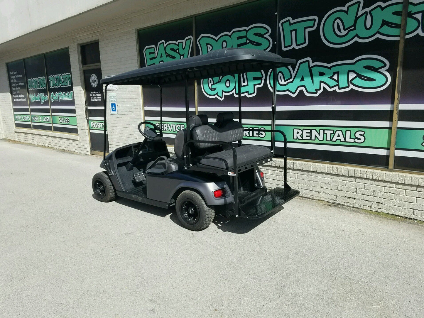 2012 - Electric EZGO TXT Golf Cart - Black Matte - SOLD