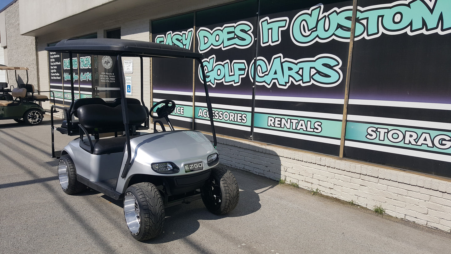 2015 Electric EZGO TXT Golf Cart with New Silver Body - SOLD!
