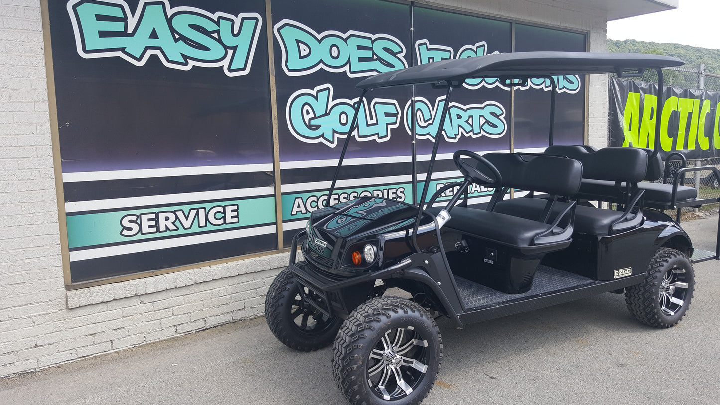 2018 Gas EZGO Golf Cart - Black 6 Passenger *SOLD*