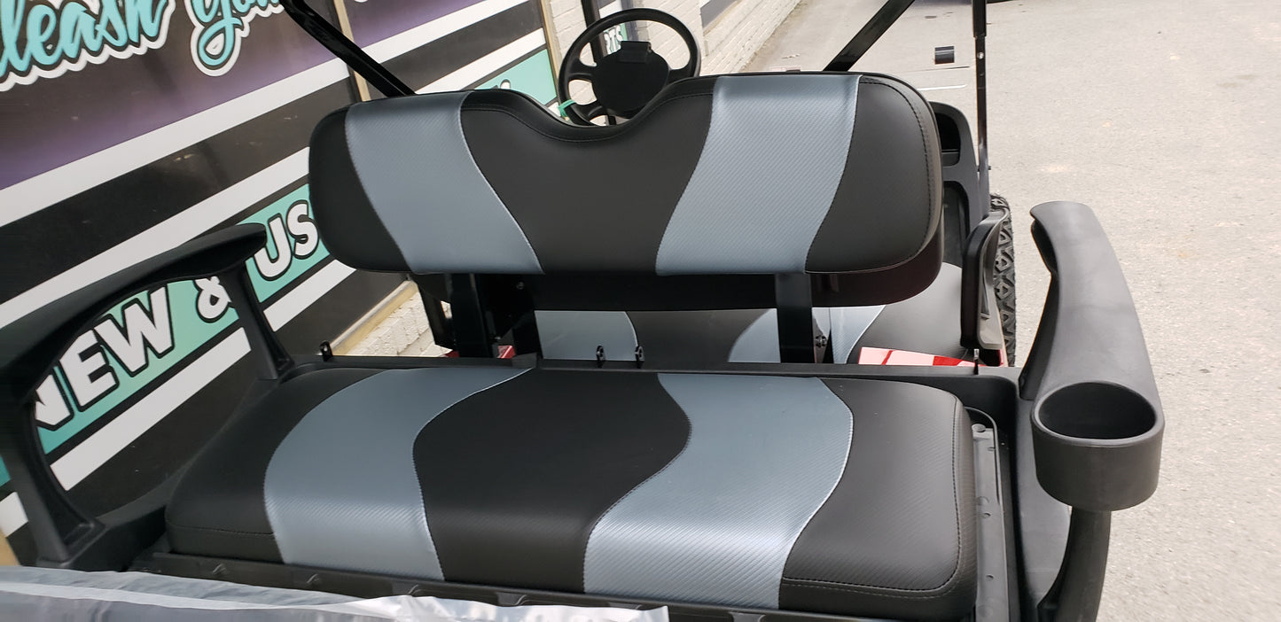 2015 EZGO TXT ELECTRIC GOLF CART WITH NEW INFERNO RED BODY *SOLD*