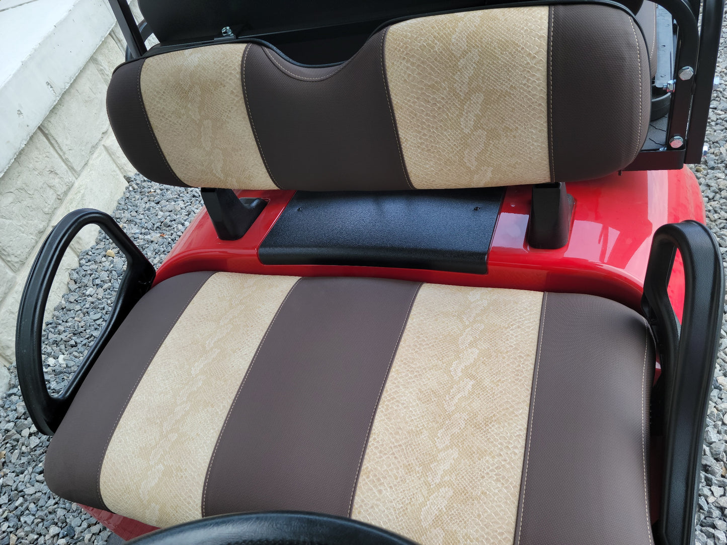 2017 Electric EZGO RXV Red with Custom Seats *SOLD*