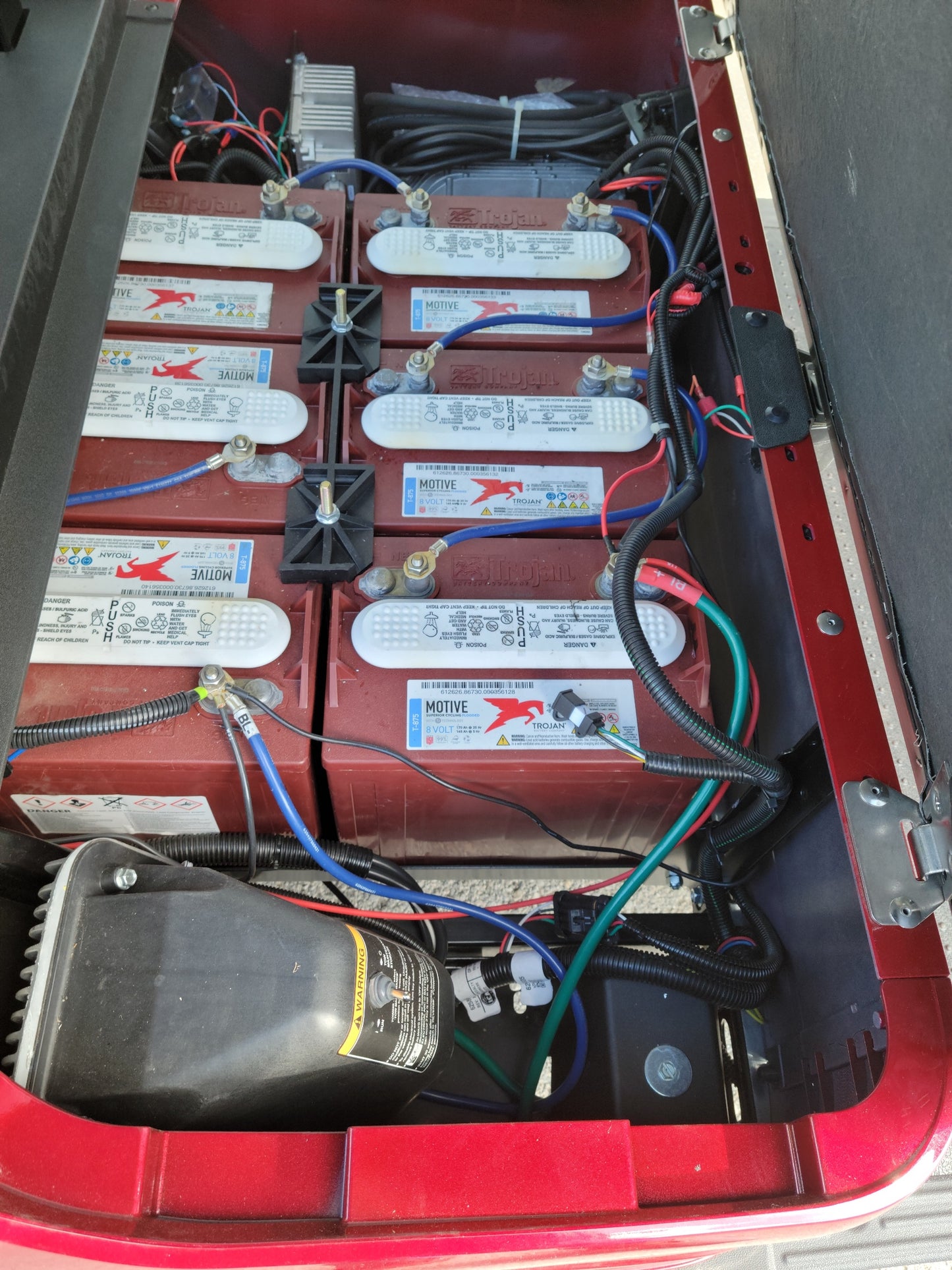 2022 EZGO 48v with Cherry Red Storm body *SOLD*