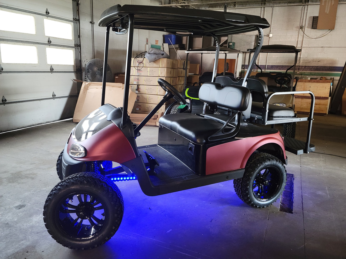 2018 EZGO RXV 48v Custom - Matte Rose and Black *SOLD*