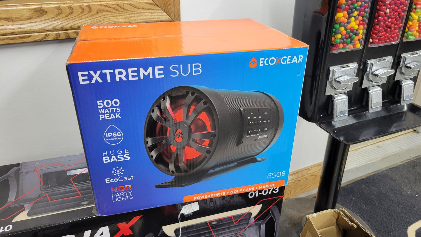 ECOXGEAR SoundExtreme Amplified Bluetooth UTV or Golf Cart Subwoofer w/RGB Lighting