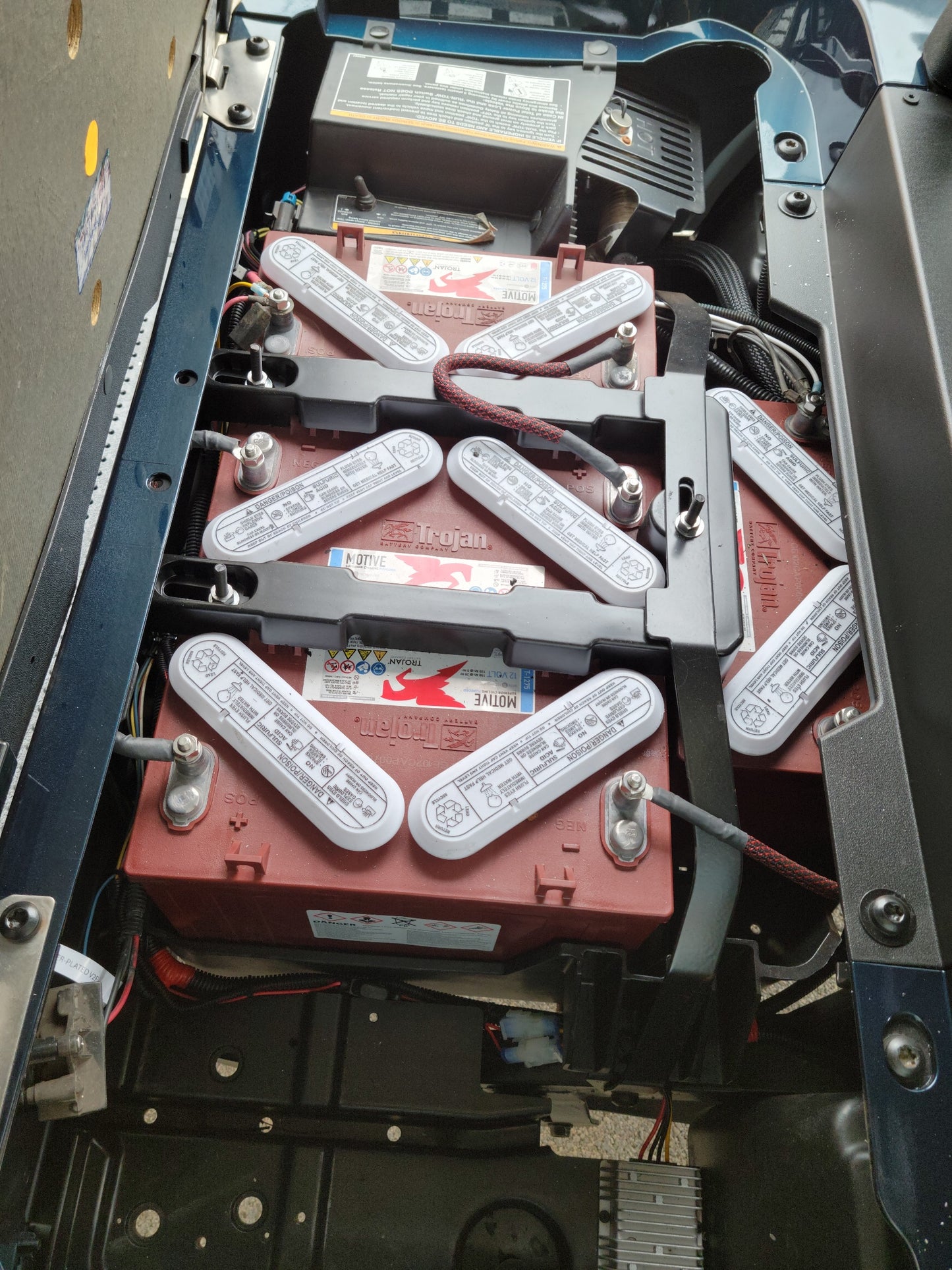 2017 Electric EZGO RXV Golf Cart - Deep Sea Metallic APEX Body *SOLD*