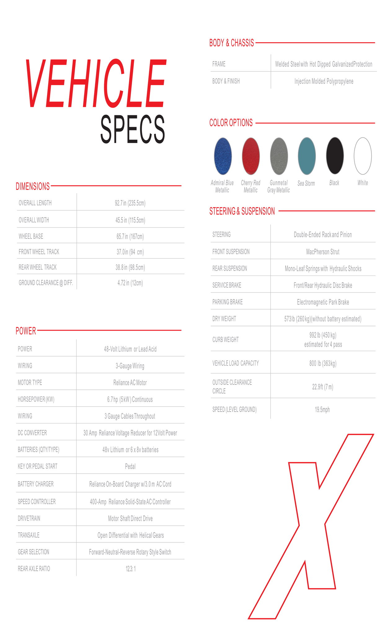 MADJAX X Series Storm 4 Passenger - Cherry Metallic #1098 *SOLD*