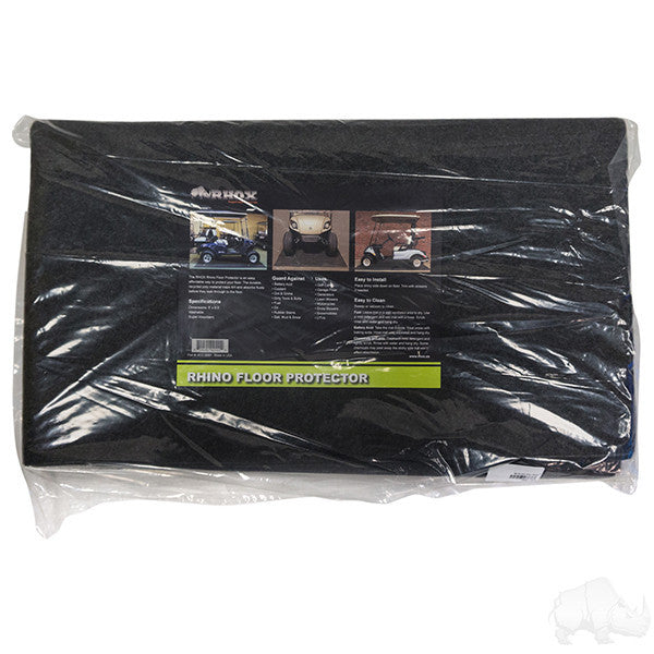 Retail packaging of ACC-0057 Golf Cart Garage Floor Mat