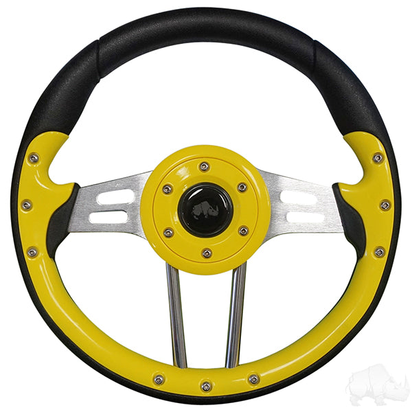 RHOX 13" Diameter Aviator 4 Steering Wheel for EZGO, Club Car, and Yamaha Golf Carts - 8 colors to choose from