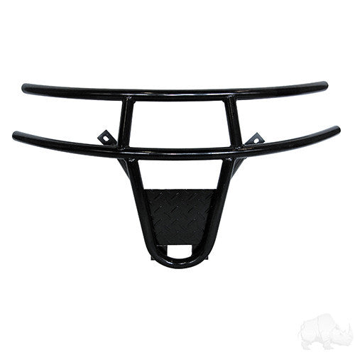 RHOX Black Powder Coat Steel Golf Cart Brush Guards for EZGO RXV Golf Cart