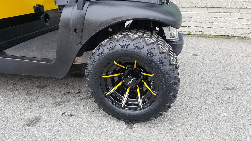 2014 - Electric Black and Yellow Club Car Precedent Golf Cart - SOLD