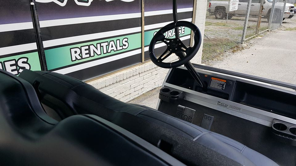 2013 Electric Club Car DS Golf Cart - Black N White Fade SOLD