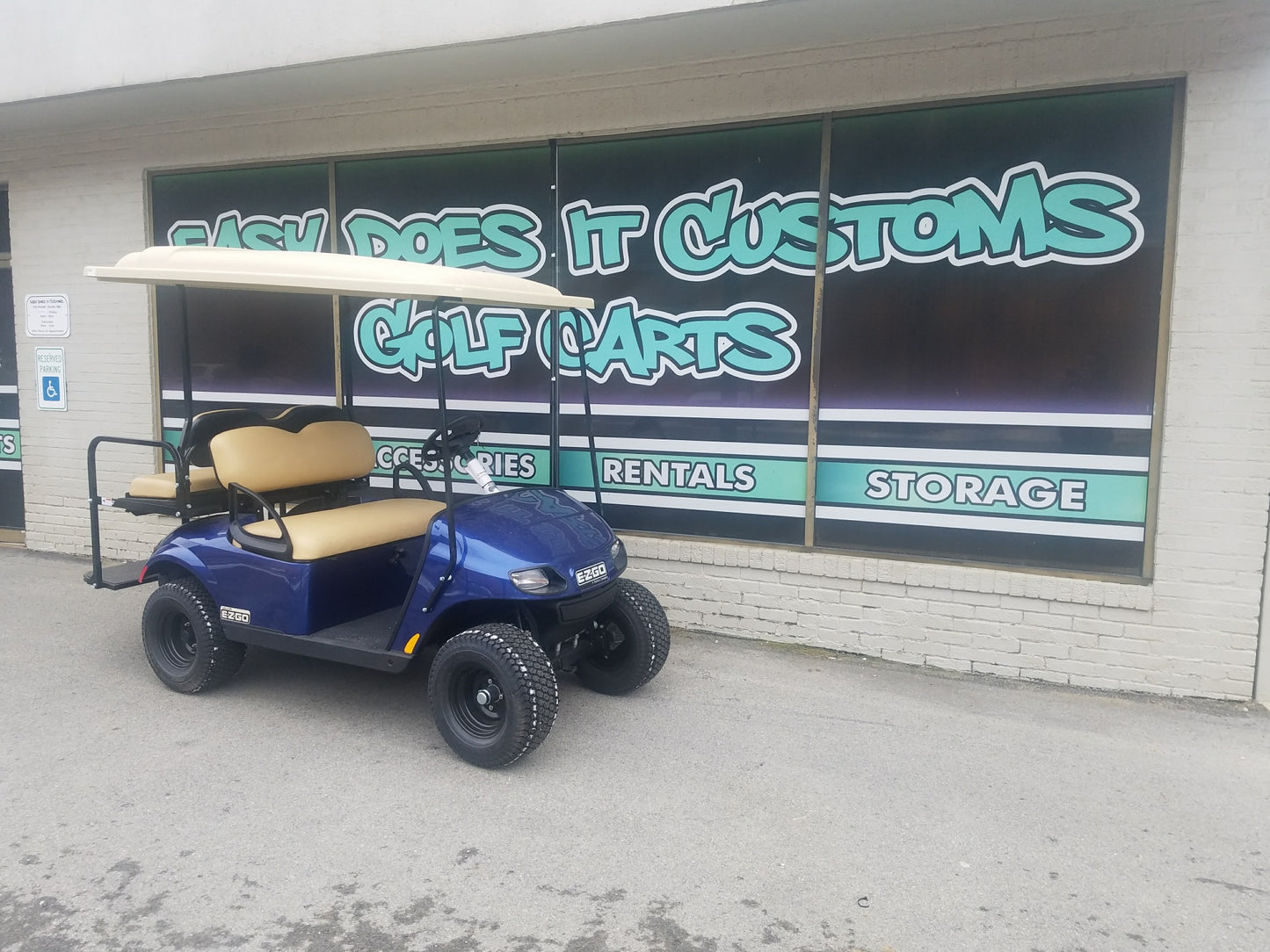 EZGO TXT Valor Gas Golf Cart - Blue - SOLD