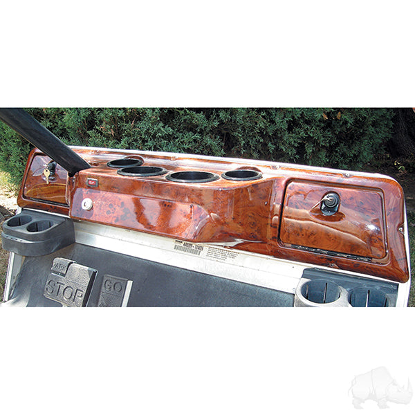 RHOX Club Car DS, Dash, Dark Woodgrain 4 Cup