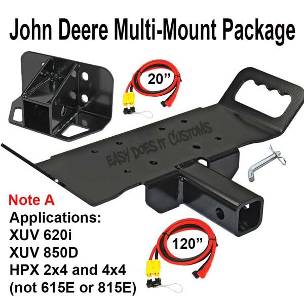 John Deere Multi Mount with 20" and 120" Quick Connect Cables