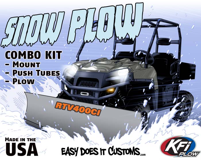 KUBOTA RTV 400ci 2008 Current KFI Snow Plow Package Easy Does It