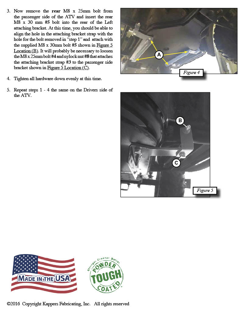 John Deere 500 / 650 Trail Buck - 2004-2005 ATV KFI Plow Mount 105195