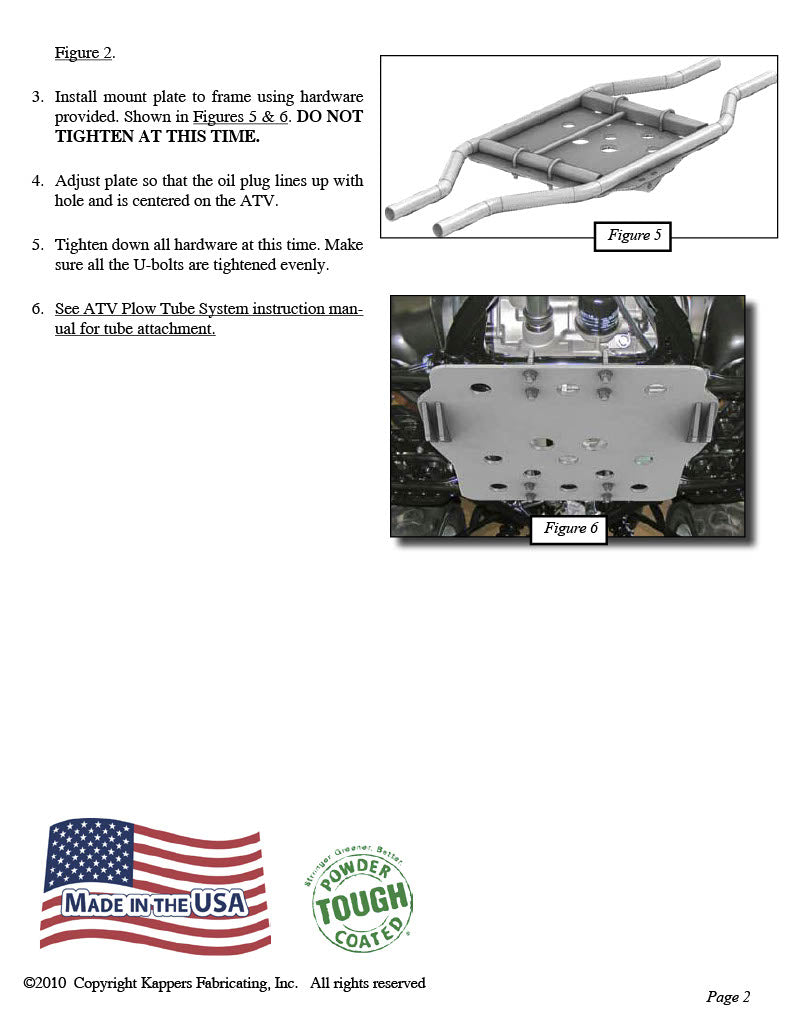 Kawasaki 650 Brute Force 4x4 - 2005-2014 ATV KFI Plow Mount 105200