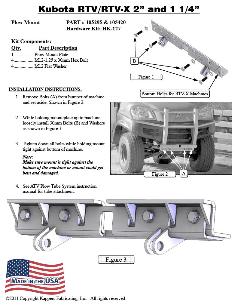 KUBOTA RTV1100 2007-Current