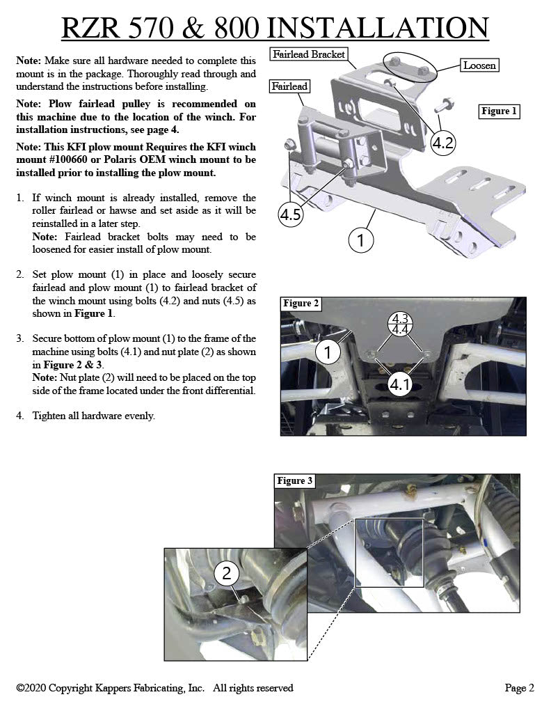 POLARIS 570 RZR TRAIL 2020-2022