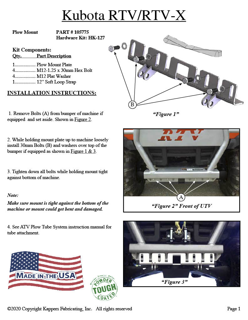 KUBOTA RTV500 2008-Current