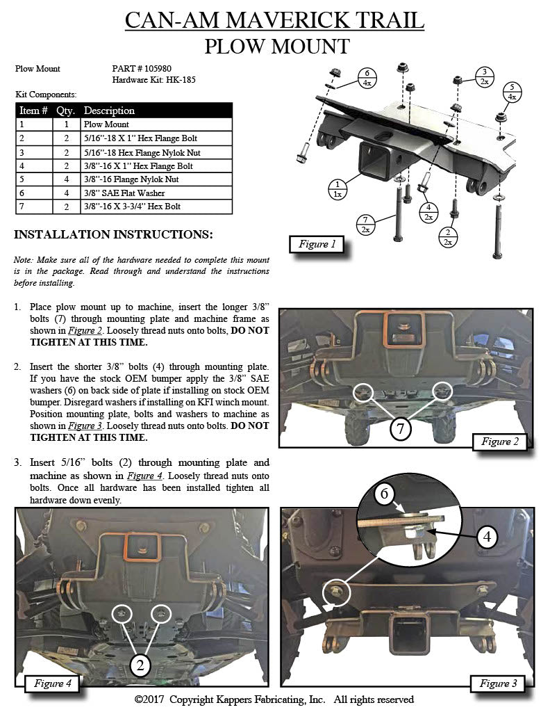 CAN-AM MAVERICK TRAIL (Base*DPS) - 2018-2025