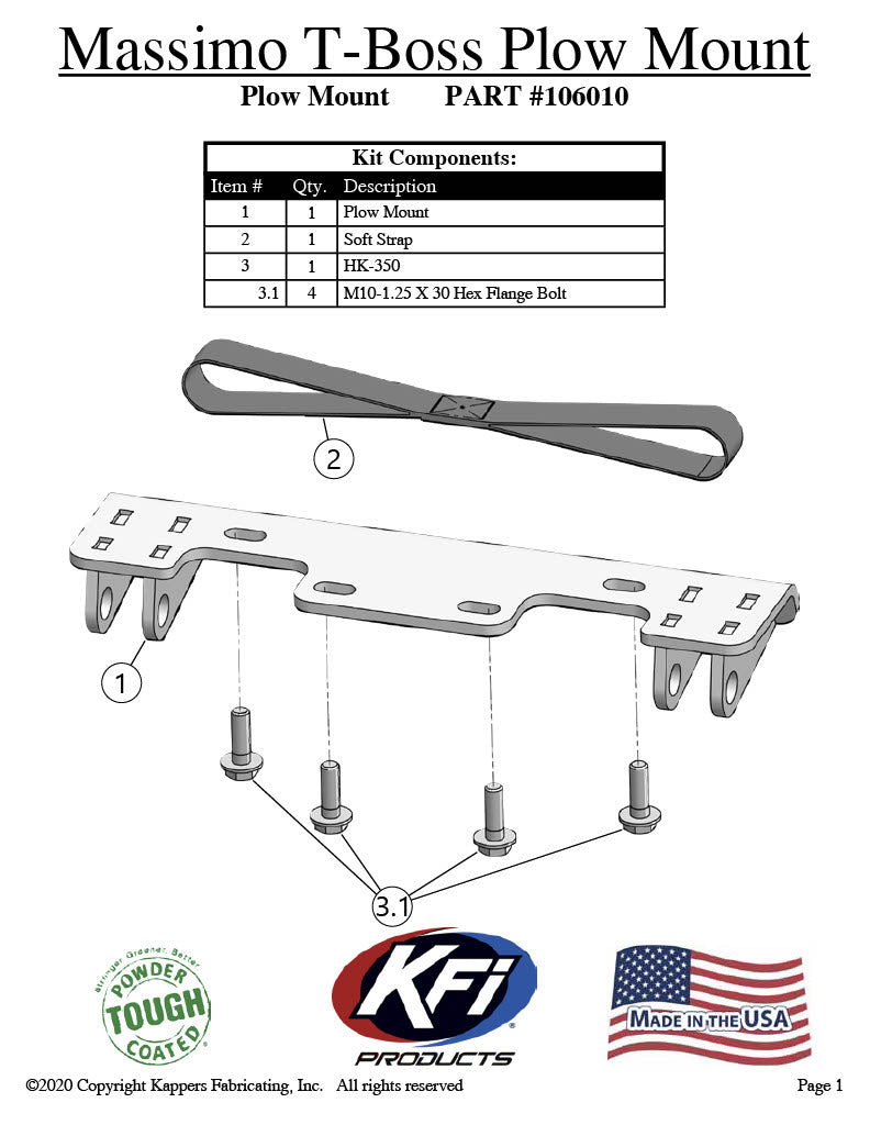 MASSIMO T-BOSS 750 - 2022 and older