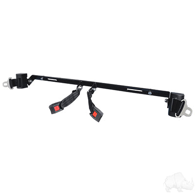 Seatbelt Kit includes (2) 36" Seatbelts Fully Extended, Seatbelt Bracket and Hardware