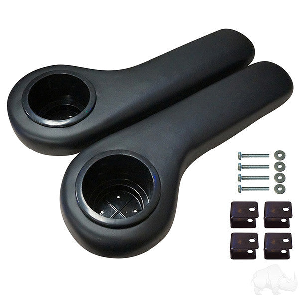 Black Seat Kit Arm Rest Set with Cup Holder