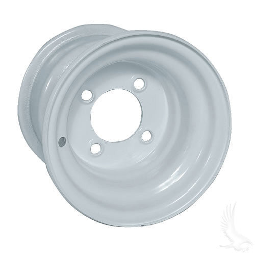 RHOX White 8" Standard Golf Cart Steel Wheels