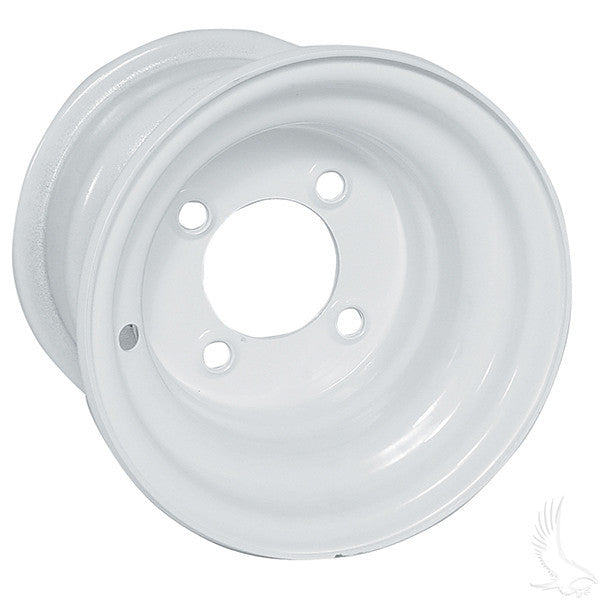 RHOX White 8" Standard Golf Cart Steel Wheels