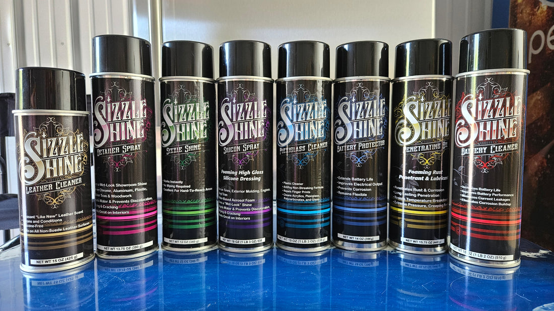 Sizzle Shine Golf Cart Detailing Products