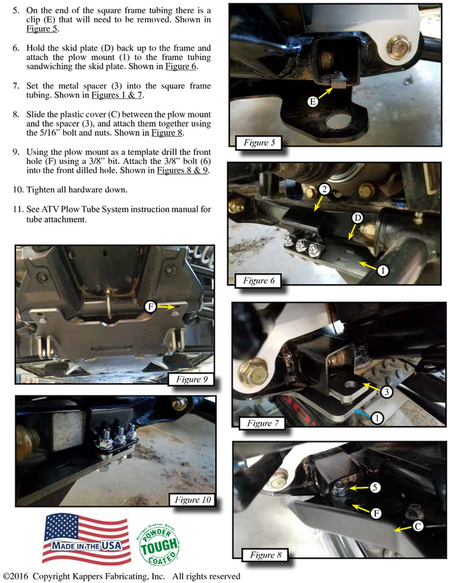 KFI UTV PLOW MOUNT 105880