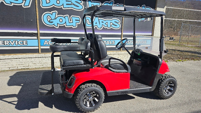 EZGO RXV 48v - New Flame Red body with Premium Seats