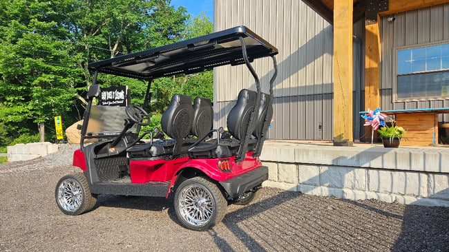 2024 Sierra AX4 - Lithium Granite Red with Black Seats and Chrome Wheels *SOLD*