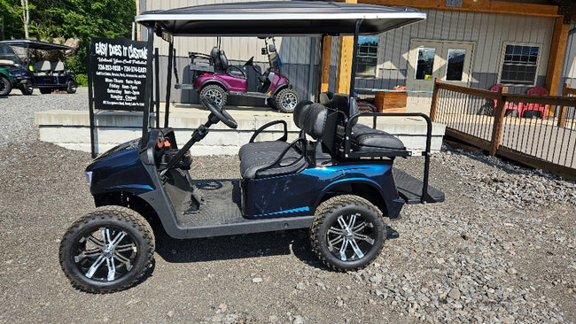 2018 Electric EZGO RXV Golf Cart - Deep Sea Metallic APEX Body