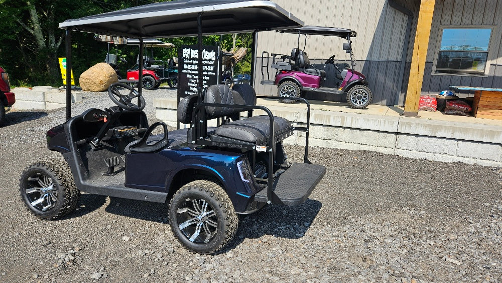 2018 Electric EZGO RXV Golf Cart - Deep Sea Metallic APEX Body