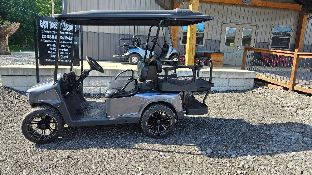 Electric EZGO RXV Golf Cart - Charcoal Metallic APEX Body *SOLD*
