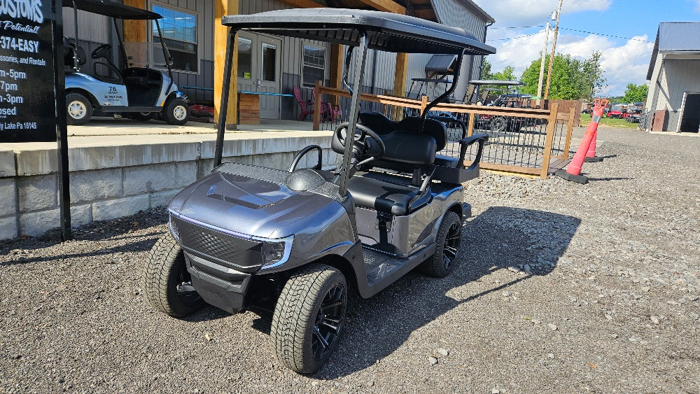 Electric EZGO RXV Golf Cart - Charcoal Metallic APEX Body *SOLD*