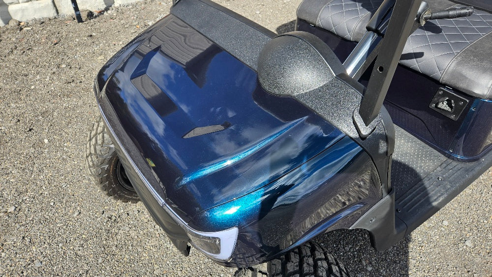 Electric EZGO RXV Golf Cart - Deep Sea Metallic APEX Body