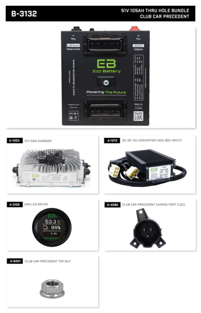 ECO Lithium Battery Bundle 51.2V 105Ah "Thru-Hole"