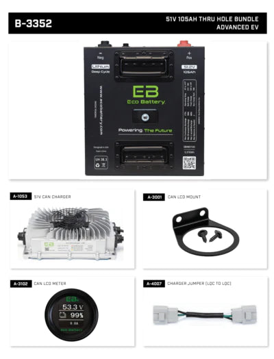 ECO Lithium Battery Bundle 51.2V 105Ah "Thru-Hole"